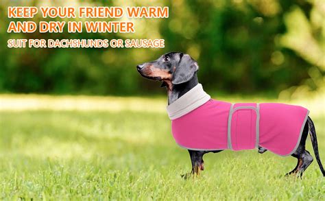 Morezi Dachshund Coats Sausage Dog Fleece Coat In Winter Miniature