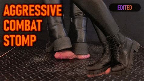 aggressive cbt stomping in black leather combat boots and outfit with tamystarly edited