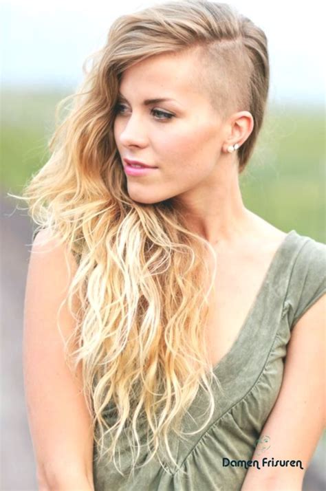 8 Fantastic Shaved Side Hairstyles For Women Long Hair