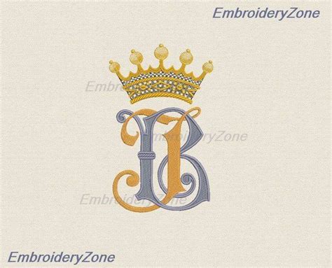 Double Monograms B J In Old Style Machine Embroidery Designs Monogram B And J Intertwined