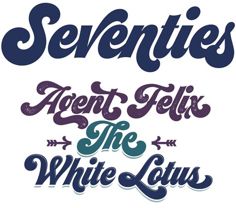 Seventies Font Sample Typography Groovy Font Hippie Font Retro Font