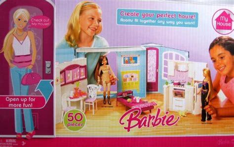 Barbie My House 50 Piece Playset W Furniture 2007 Barbie Dpb0046vvnnm
