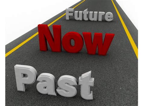 Past Now Future On Roadmap Graphic Stock Photo Powerpoint Slide