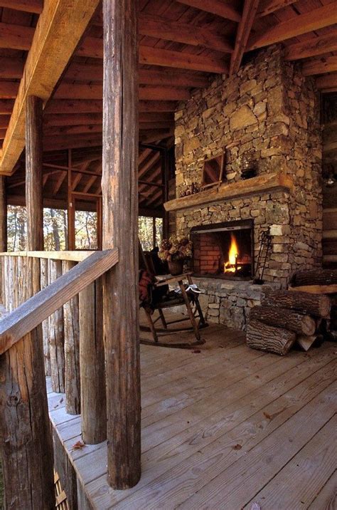 Cabins And Cottages Big Rustic Outdoor Fireplace Cabins And Cottages