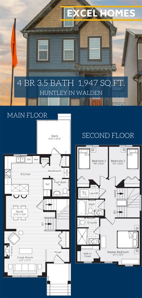 Maybe you would like to learn more about one of these? Large 4 bedroom home floorplan found in Huntley by Excel ...