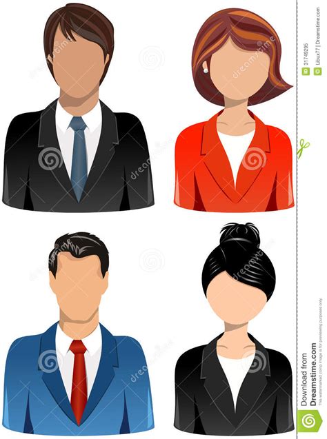 Set Of Business People Icons Royalty Free Stock Photo