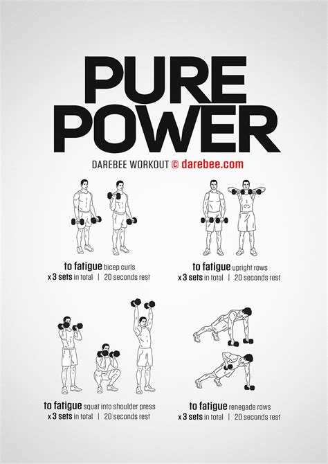 Pure Power Workout Free Weight Workout Dumbell Workout Bodyweight