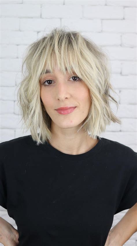 Pin On Hottest Shaggy Bob With Bangs
