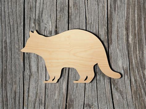 Raccoon Multiple Sizes Laser Cut Unfinished Wood Cutout Etsy
