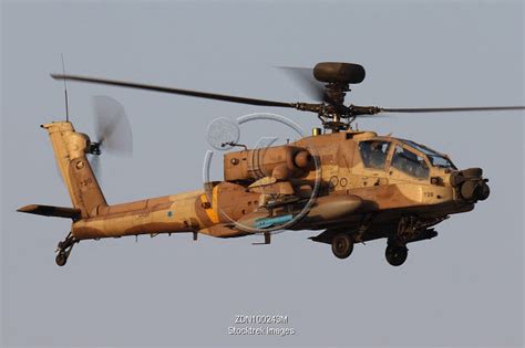 Israeli Air Force Ah 64d Saraf Helicopter Armed With Practice Hellfire