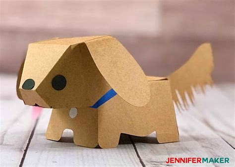 Make Paper Dog And Puppy Boxes So Adorable Paper Dogs Paper Crafts