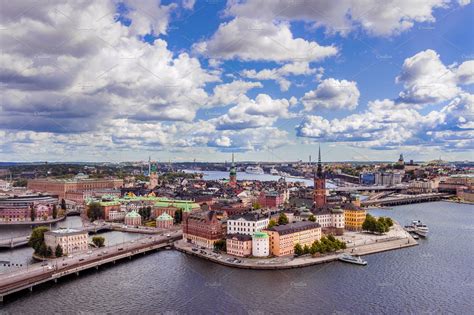Aerial View Of Stockholm Stock Photo Containing Capital And Panoramic