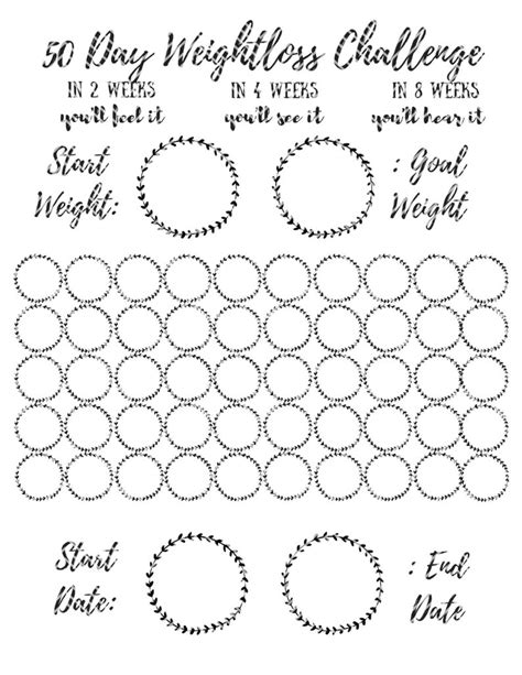 Free Printable Weight Loss Coloring Chart