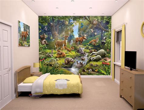 Animals Of The Forest Bedroom Mural 10ft X 8ft Walltastic