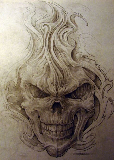 On Deviantart Skull Tattoo Design Skulls Drawing Skull