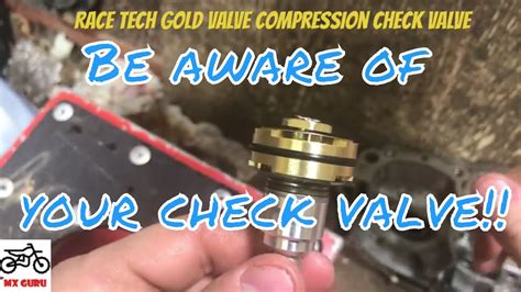 Race Tech Gold Valve Compression Assembly Stack Check Valve Awareness