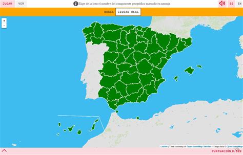 Mapa para jugar Dónde está Provincias de España Mapas Interactivos