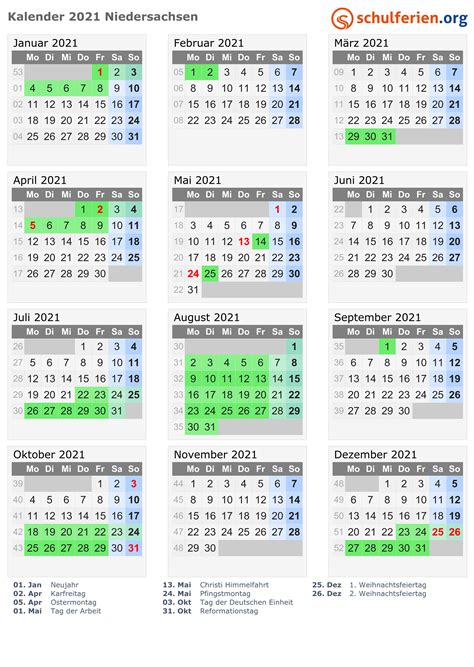 Kalender 2021 ferien nordrhein westfalen feiertage schulferien kalender nrw nordrhein westfalen 2021 mit feiertagen und ferienterminen ferien nordrhein westfalen als pdf kalender 2020 2021 2022. Kalender 2021 + Ferien Niedersachsen, Feiertage