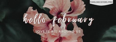 Hello February Creative Beautiful Month Of Love Facebook Cover