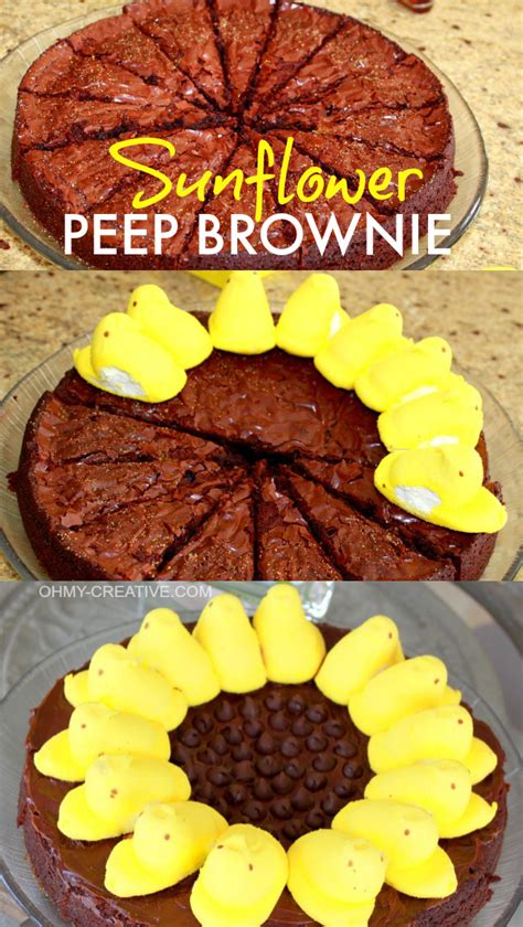 Perfect, healthy choices for breakfast, snacking, or desserts. Sunflower Peep Brownies - Oh My Creative
