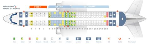 Seat Map Boeing 737 800 American Airlines Best Seats In