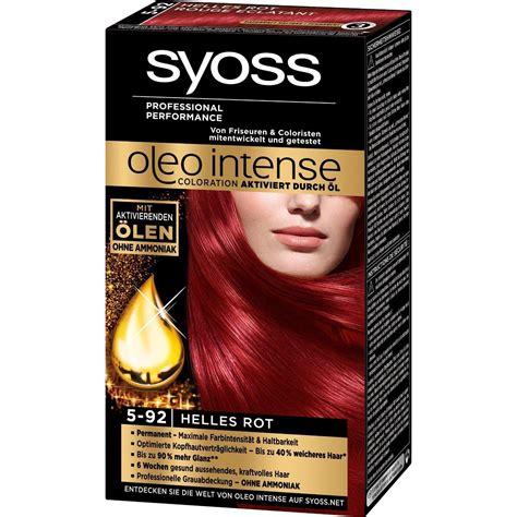 Syoss Oleo Intense Permanent Intensive Oil Color 5 92 Bright Red