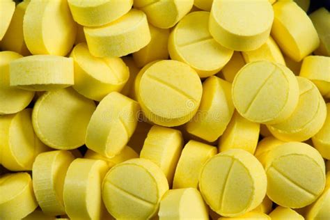 Yellow Pill Close Up Shot Stock Image Image Of Plastic 26738109