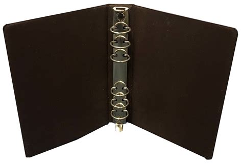 6 Ring Mini Binder For 4x65 Stamp Dealer Sales Pages Brown Durable New
