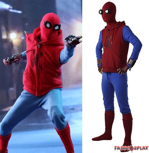 2017 Spider Man Homecoming Spiderman Cosplay Costume Deluxe