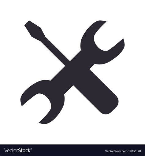 Wrench And Screwdriver Repair Symbol Royalty Free Vector