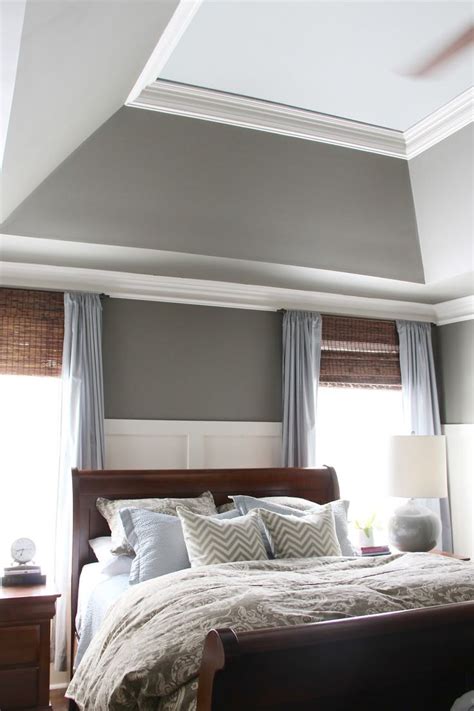 The time investment for this tray ceiling project took less than a single work day for a master bedroom. Bedroom Paint Ideas With Tray Ceiling | Home Decor