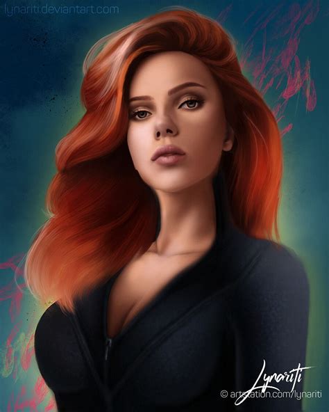Scarlett Johansson As Black Widow Fanart From Artstation Fanart