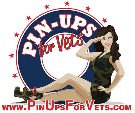 Pin Ups For Vets Logo Bumper Sticker Pin Ups For Vets Store