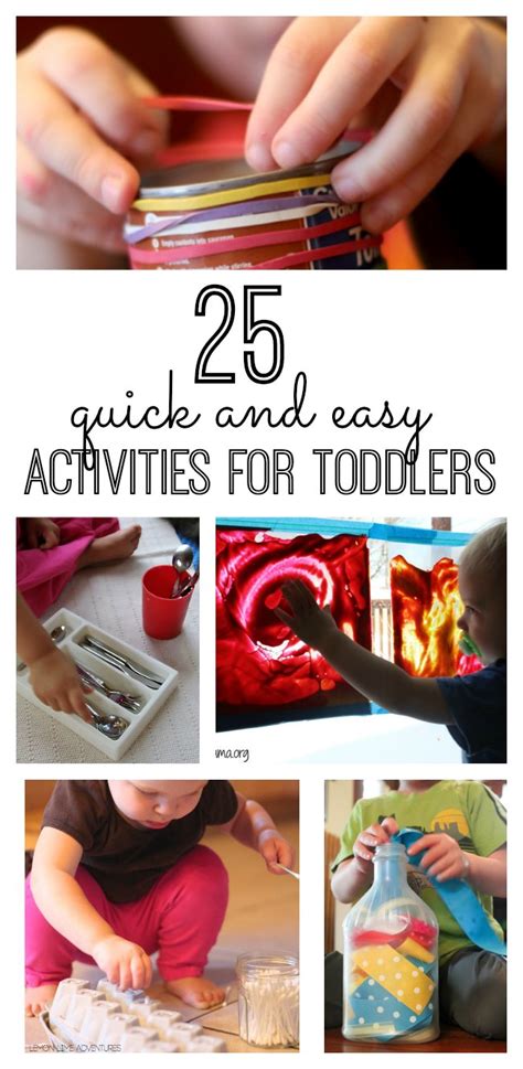 25 Quick And Easy Activities For Toddlers