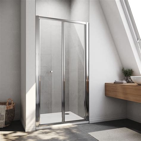 Buy Elegant 1000mm Bi Fold Shower Door Sliding Shower Screens Enclosure