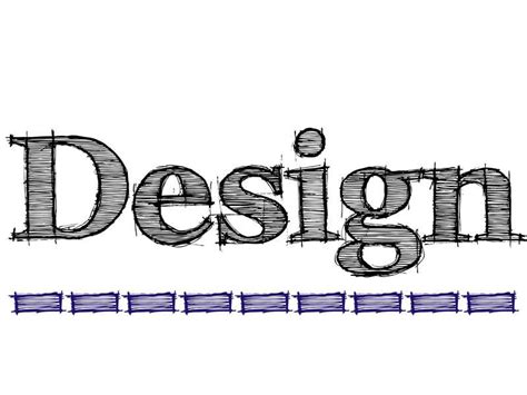 Graphic Lettering Spelling Out The Word Design In A Hand Drawn Style