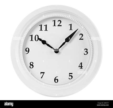 Round Wall Clock Isolated On White Stock Photo Alamy