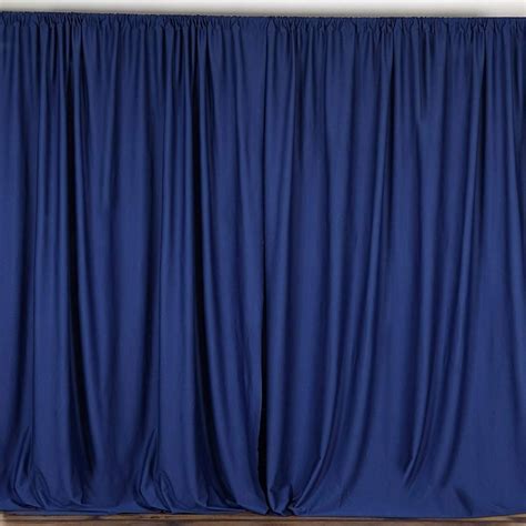10 X 10 Ft Navy Blue Curtain Polyester Backdrop Drapes Panels With