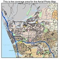 Aerial Photography Map of Oceanside, CA California