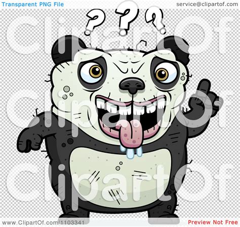 Clipart Confused Ugly Panda Royalty Free Vector Illustration By Cory