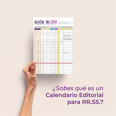 Plantilla Calendario Editorial Para Redes Sociales Gratuita