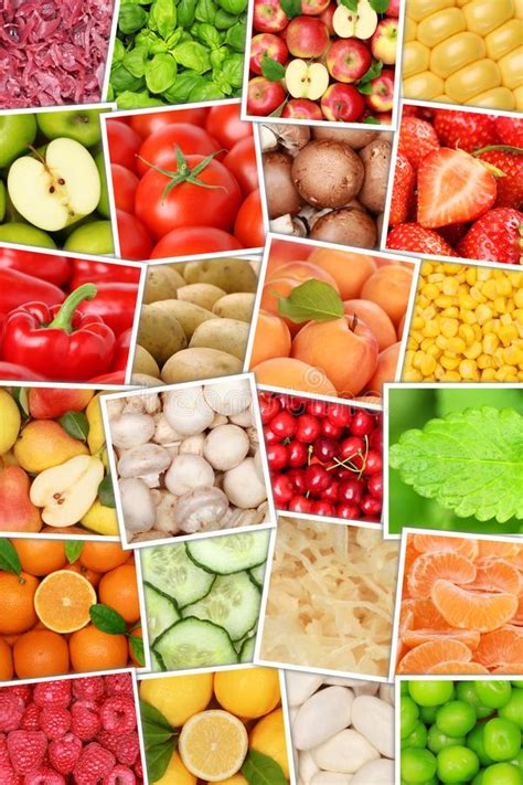 Fruits And Vegetables Background Top View Collection Portrait Format