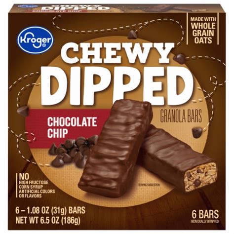 Kroger Chewy Dipped Chocolate Chip Granola Bars 6 Ct 108 Oz Fry
