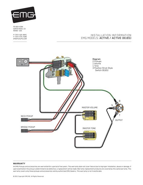 Emg Active B Pickup Wiring Diagram