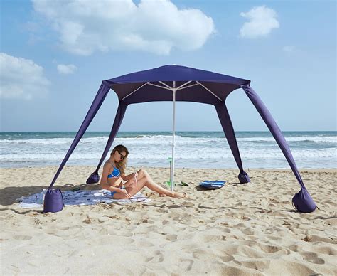 Ammsun Ts72010 B Beach Umbrella Sports Cabana Tent Easy Set Up And Take Down Large