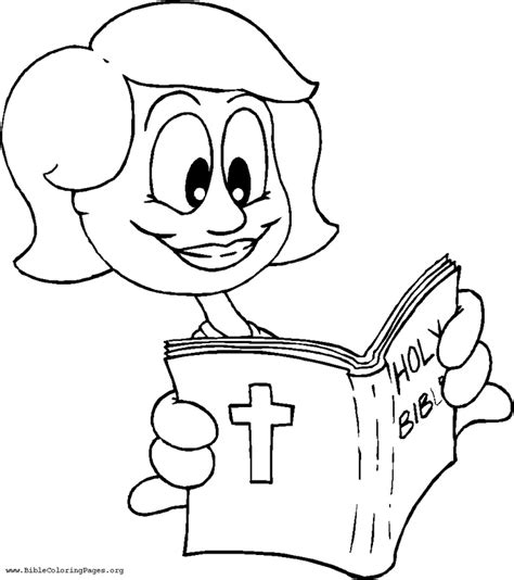 This scripture coloring page features the verse from psalm 46:10, niv be still and know that i am god. Reading Bible Coloring Page | Sermons4Kids
