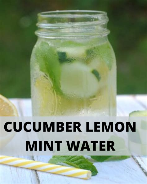 This Cucumber Lemon Mint Water Is So Refreshing Its So Good You Will