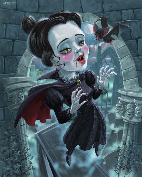 Cute Gothic Horror Vampire Woman Greeting Card For Sale By Martin Davey