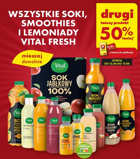 Promocja Wszystkie Soki Smoothies I Lemoniady Vital Fresh W Biedronka