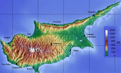 Țara este un amestec de zone de. Cipru Pe Harta